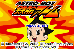 Astro Boy: Tetsuwan Atom: Atom Heart no Himitsu title screen for GameBoy Advance